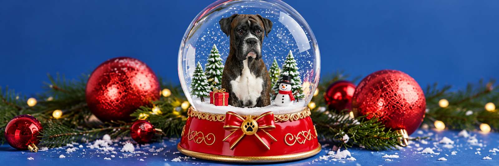 Christmas dangers for dogs | Teddy in a snow globe